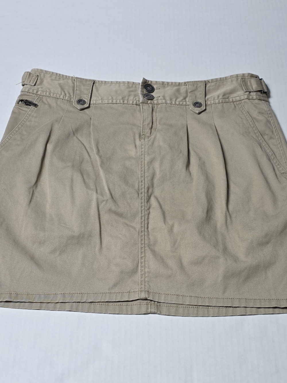 Converse Khaki Pleated Mini Skirt